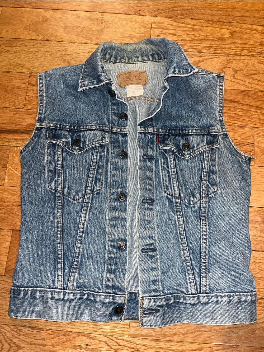Vintage Levi classic light wash vest